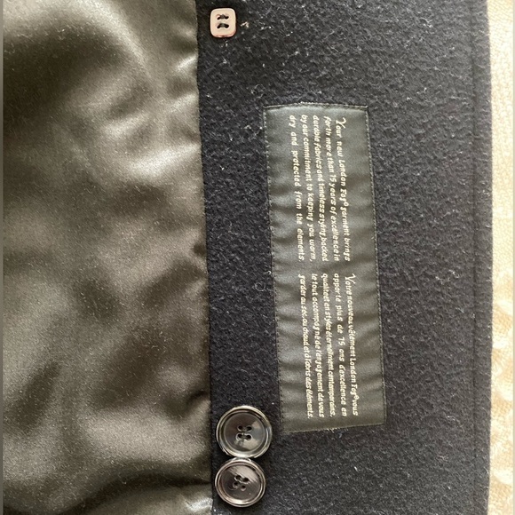 London Fog Double Breasted Women's Wool Pea Coat Navy Sz.14R - Picture 6 of 7